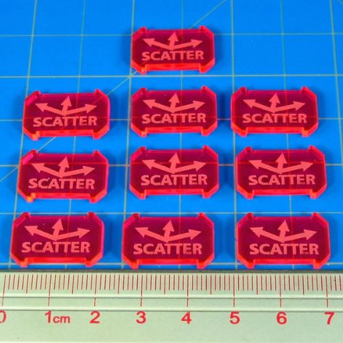 LITKO Fluorescent Pink Scatter Defense Tokens Compatible with Star Wars Armada (10)